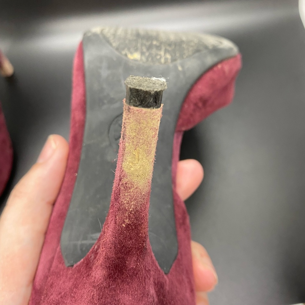 Michael Kors Suede Heels Raspberry - Picture 6 of 10